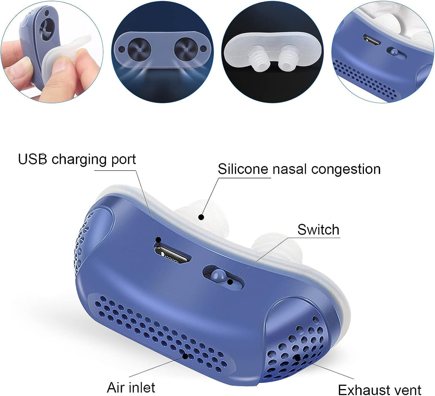 Portable Mini CPAP Device for Sleep Apnea & Snoring Relief - CPAP Alternative