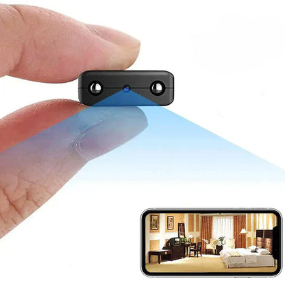 Compact Surveillance Camera with Night Vision - Micro HD WiFi Camera with Audio