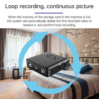 Compact Surveillance Camera with Night Vision - Micro HD WiFi Camera with Audio