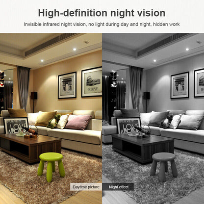 Compact Surveillance Camera with Night Vision - Micro HD WiFi Camera with Audio