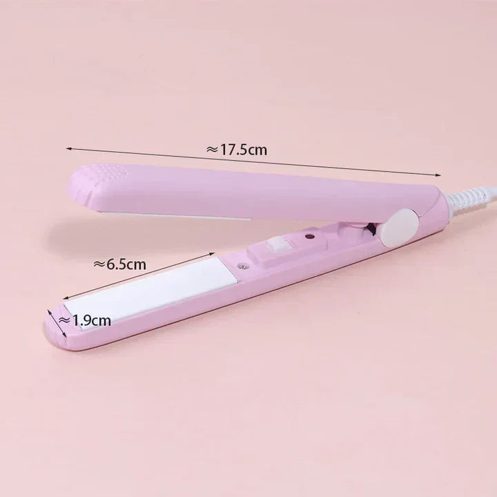 2-in-1 Travel Size Steam Iron and Curling Wand with Ceramic Coating