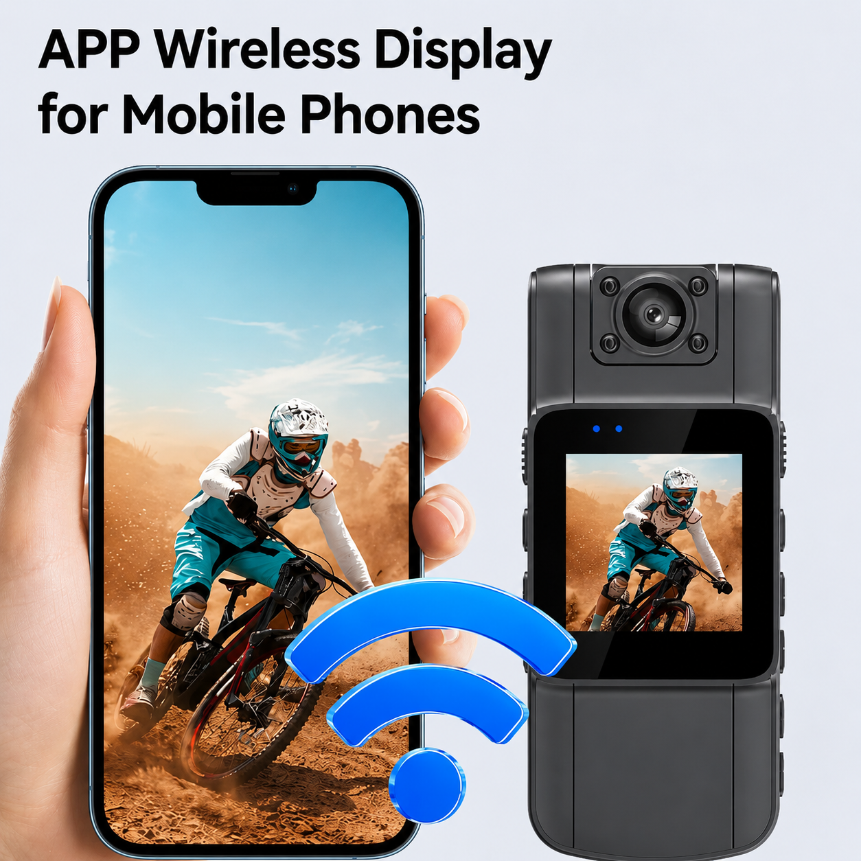 Compact 4K Action Camera with Rotating Lens