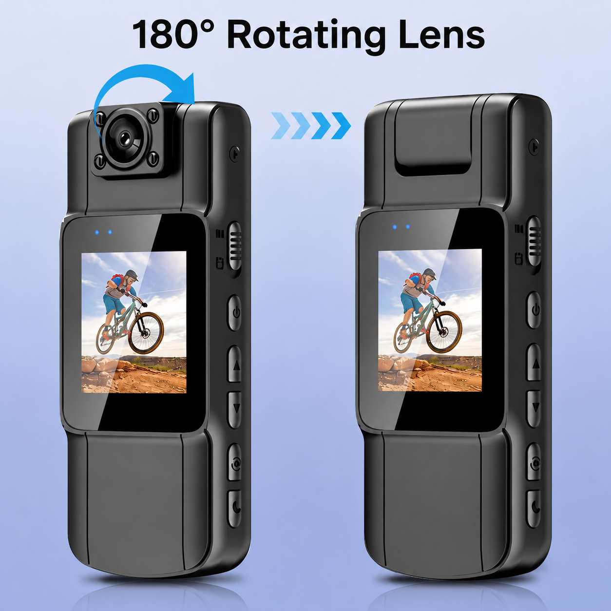 Compact 4K Action Camera with Rotating Lens