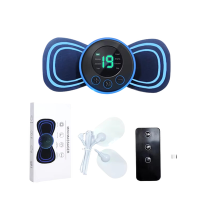 Electric Massage Device with Sticky Pads for On-the-Go Relief