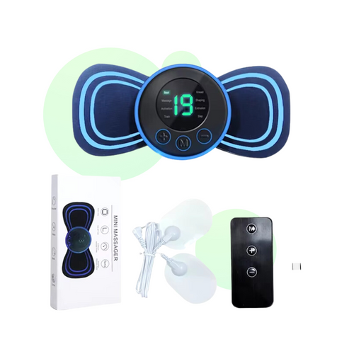 Electric Massage Device with Sticky Pads for On-the-Go Relief