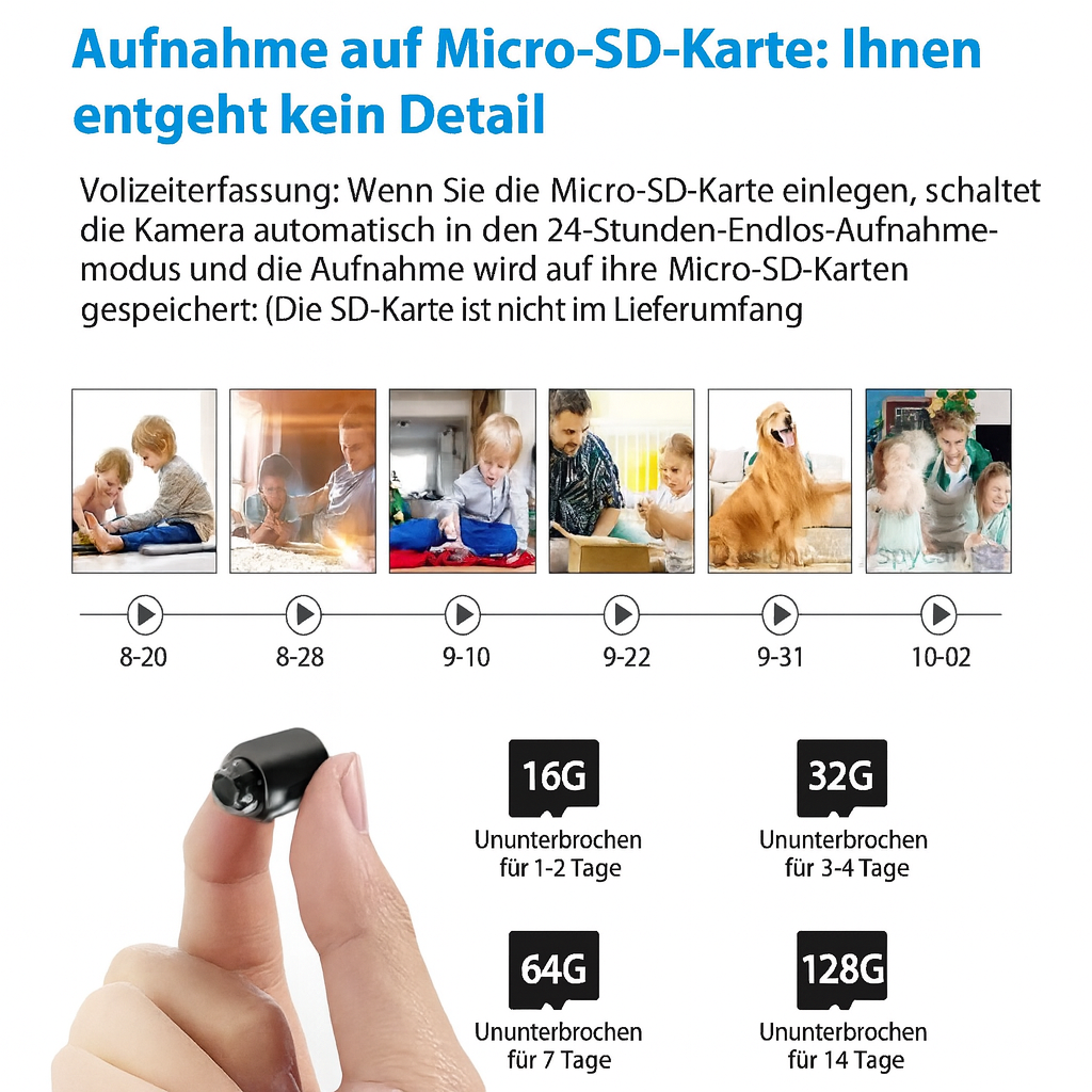 Wireless Mini Surveillance Camera with Night Vision and Motion Detection