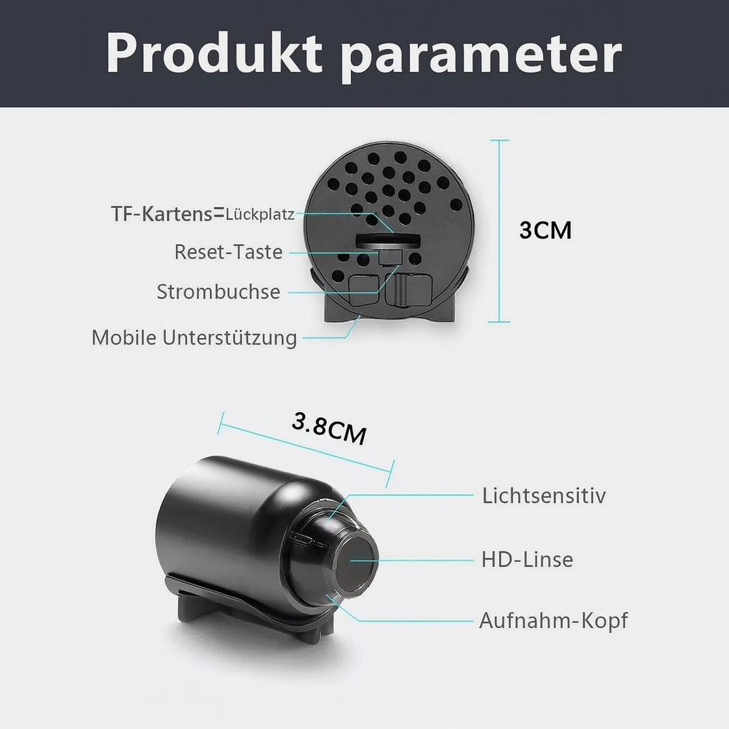 Wireless Mini Surveillance Camera with Night Vision and Motion Detection