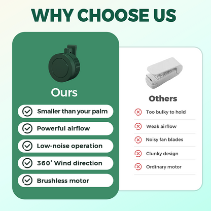 Portable Airflow Fan | Instant Cooling | Whisper Quiet with Three Settings