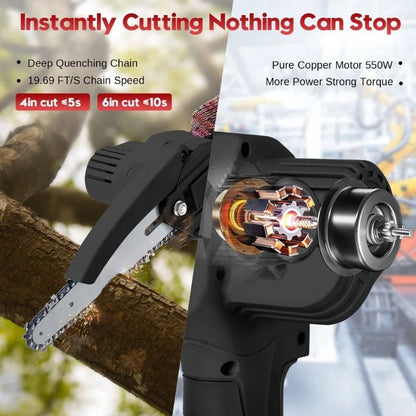 6-Inch Mini Chainsaw – Compact and Efficient Cutting Tool