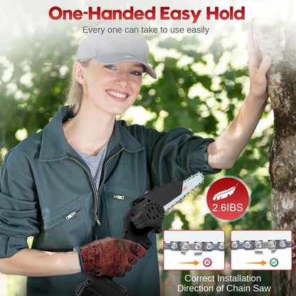 6-Inch Mini Chainsaw – Compact and Efficient Cutting Tool