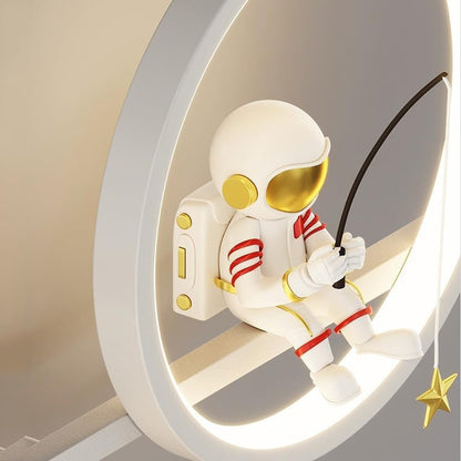 Warm White LED Wall Light in Mini Astronaut Moon and Star Design for Kids