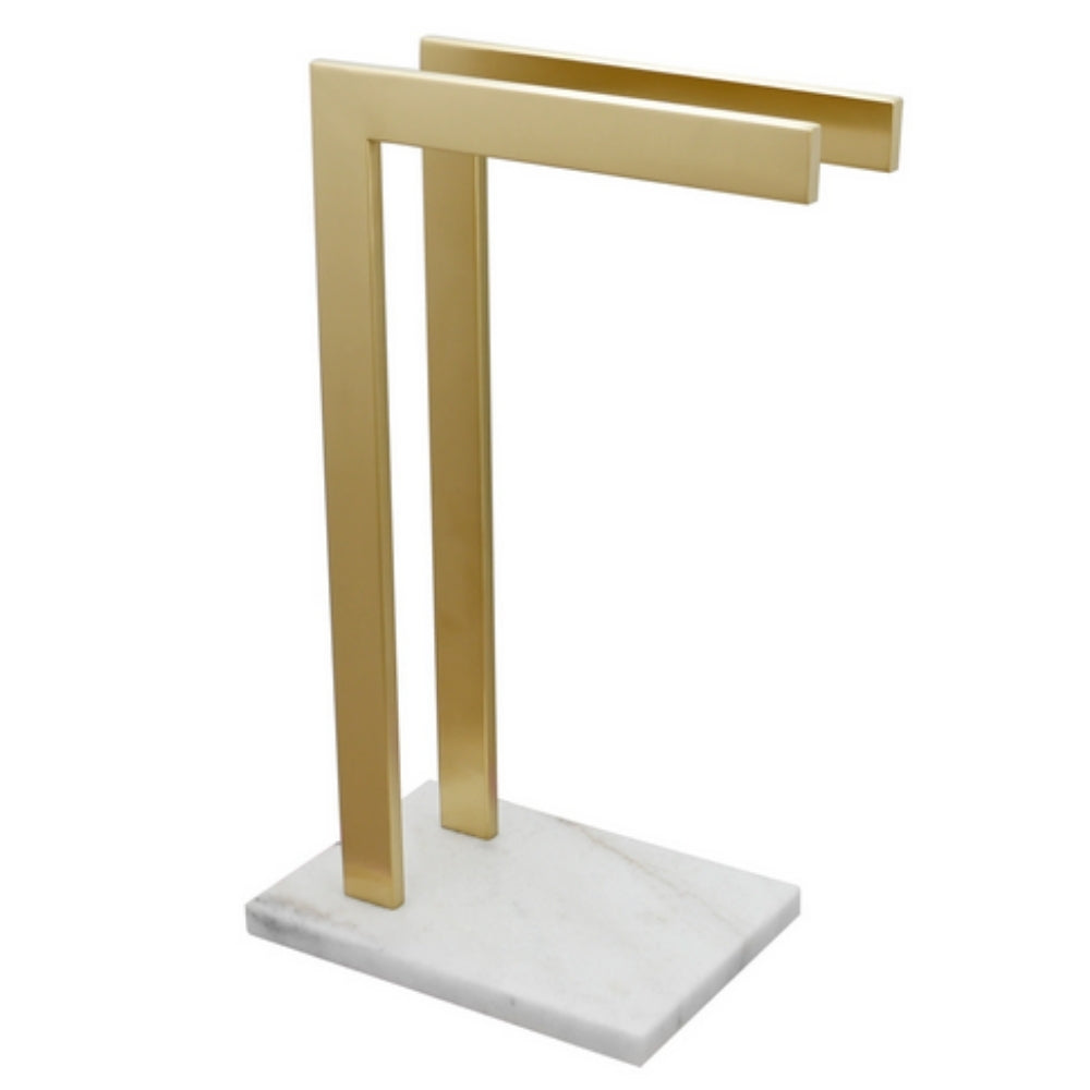 Sleek Dual Towel Stand for Modern Bathrooms