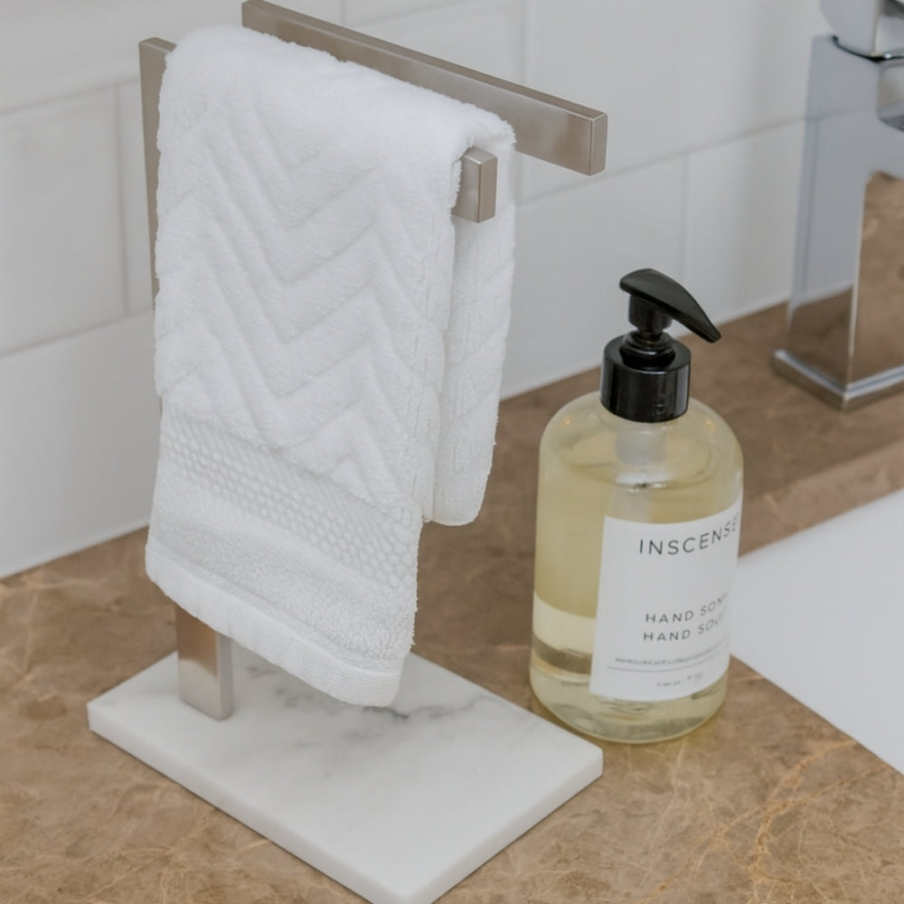 Sleek Dual Towel Stand for Modern Bathrooms