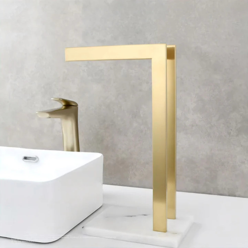 Sleek Dual Towel Stand for Modern Bathrooms