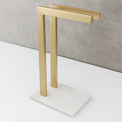 Sleek Dual Towel Stand for Modern Bathrooms