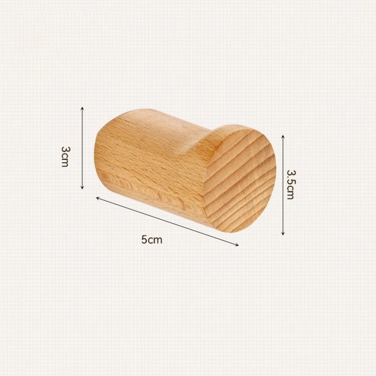 Sleek Natural Wood Wall Hook for Stylish Storage