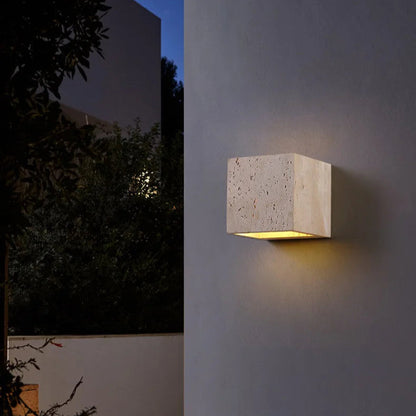 Waterproof Up & Down LED Wall Light for Outdoor, Patio & Bathroom – Travertine