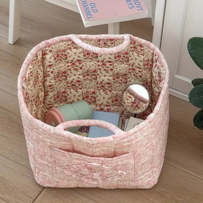 Charming Floral Fabric Storage Basket for Every Need