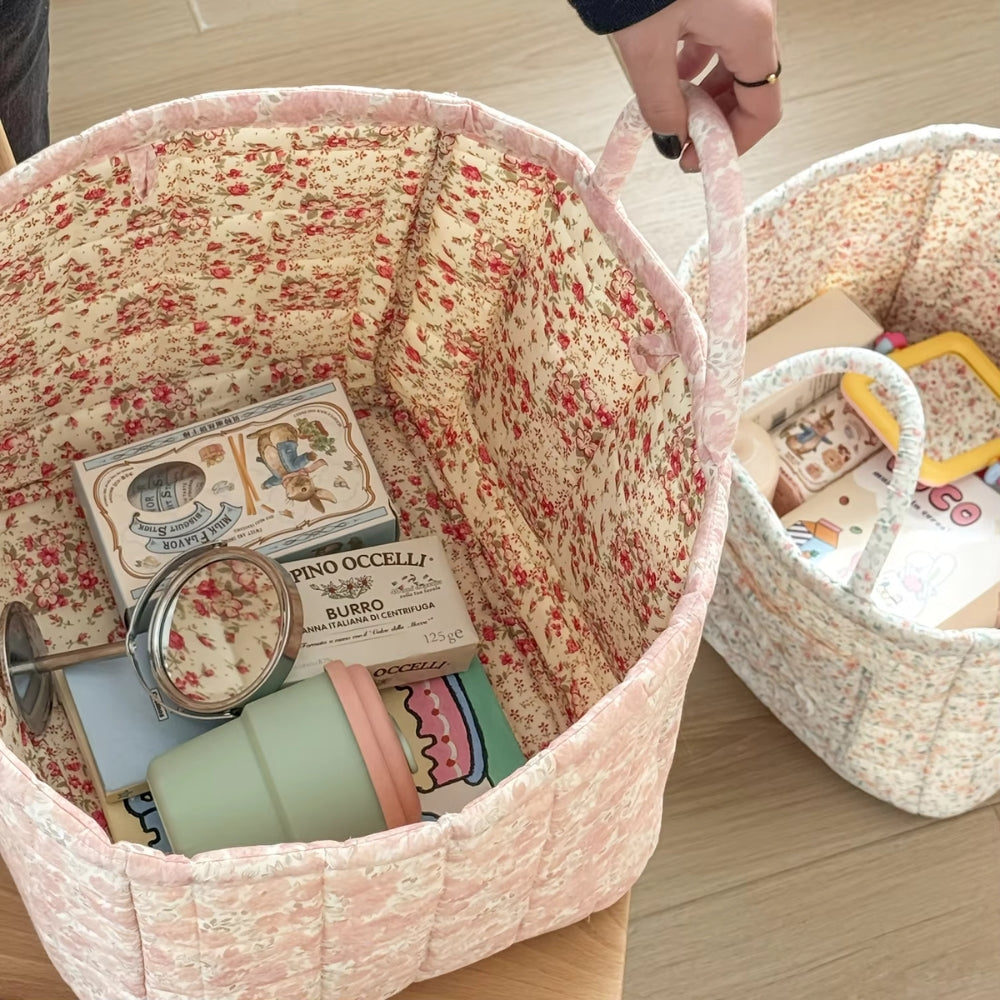 Charming Floral Fabric Storage Basket for Every Need