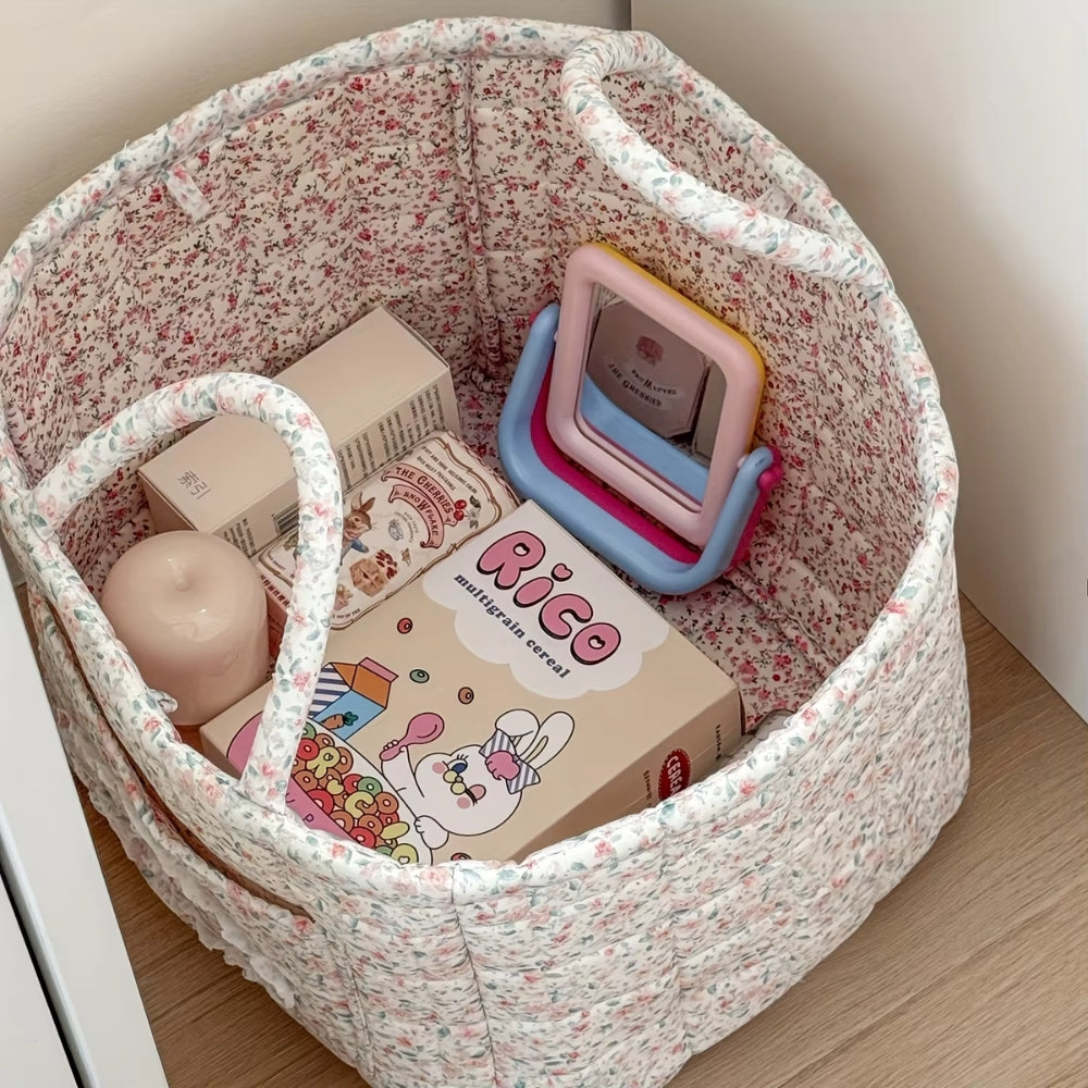 Charming Floral Fabric Storage Basket for Every Need