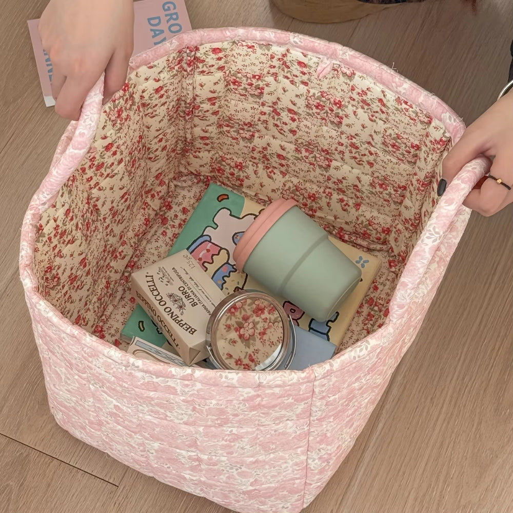 Charming Floral Fabric Storage Basket for Every Need
