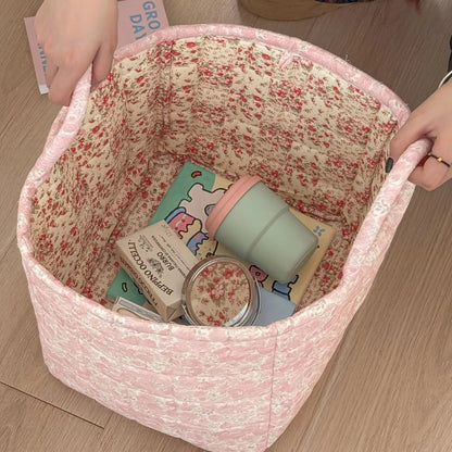 Charming Floral Fabric Storage Basket for Every Need