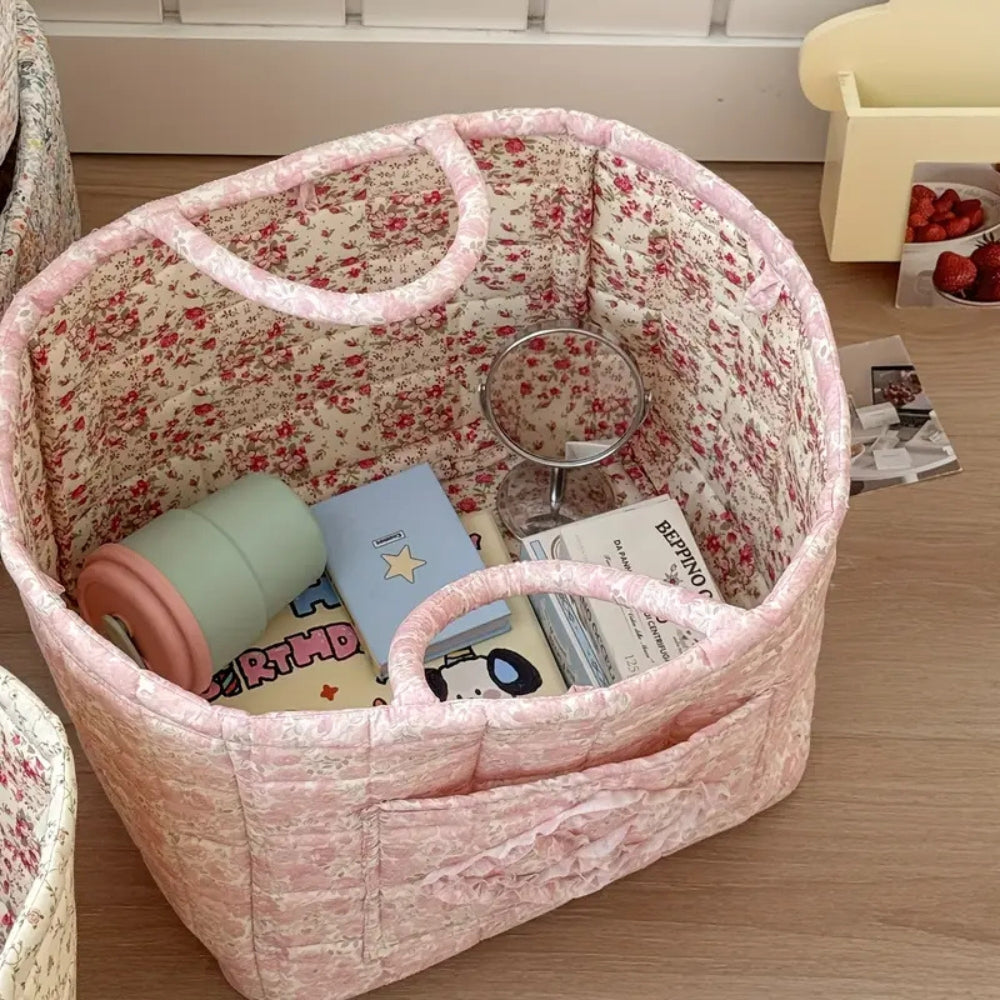 Charming Floral Fabric Storage Basket for Every Need