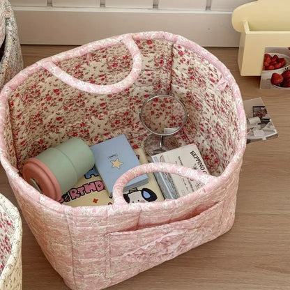 Charming Floral Fabric Storage Basket for Every Need
