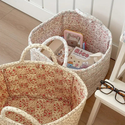 Charming Floral Fabric Storage Basket for Every Need