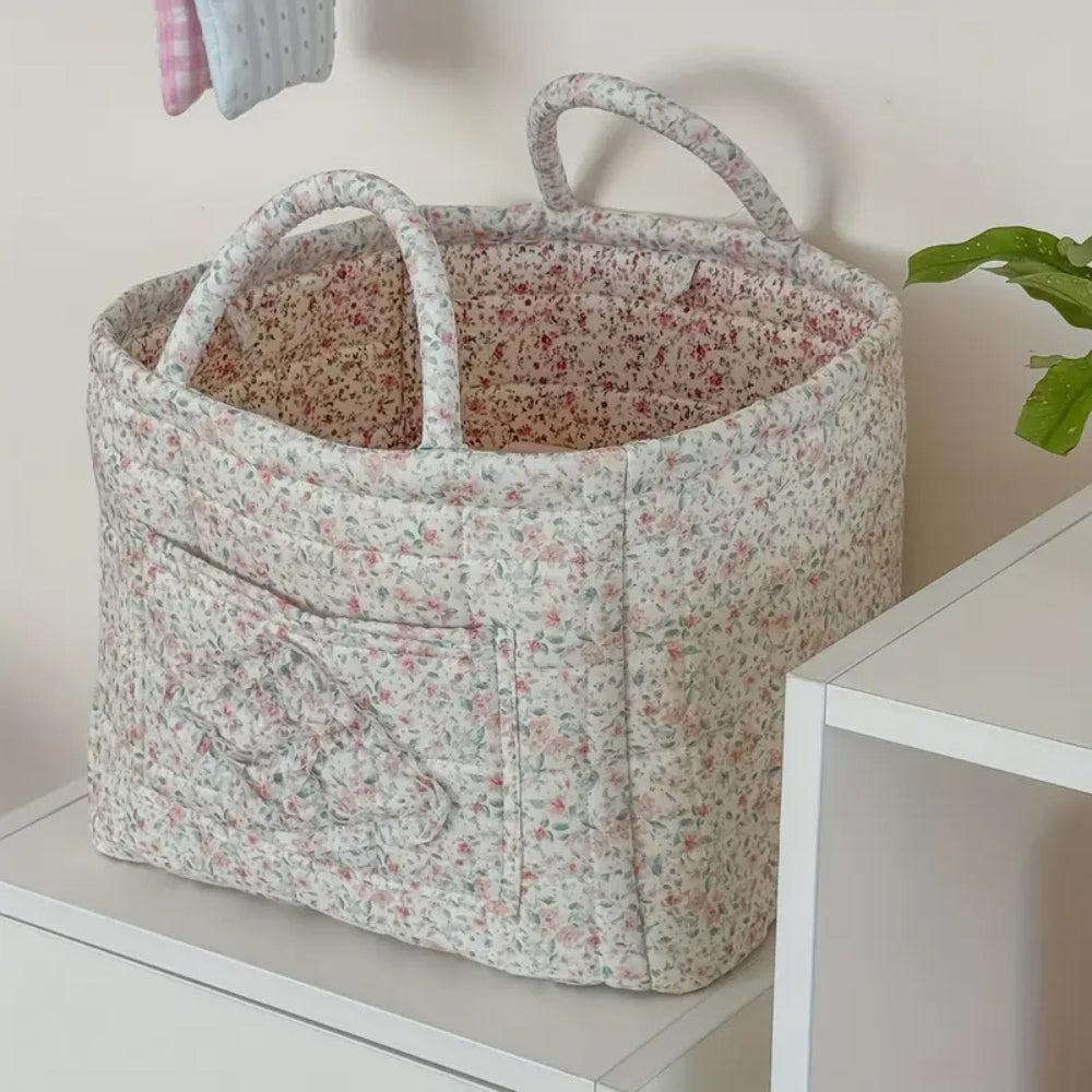 Charming Floral Fabric Storage Basket for Every Need