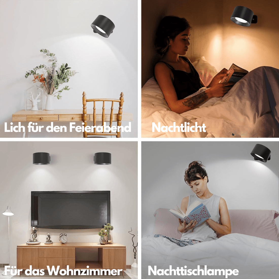 Rechargeable Wireless Wall Light – Versatile 360° LED Illumination