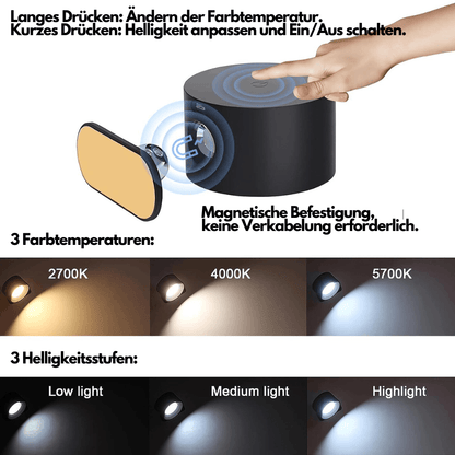 Rechargeable Wireless Wall Light – Versatile 360° LED Illumination