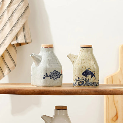 Elegant Ceramic Oil & Sauce Pourer for Your Kitchen
