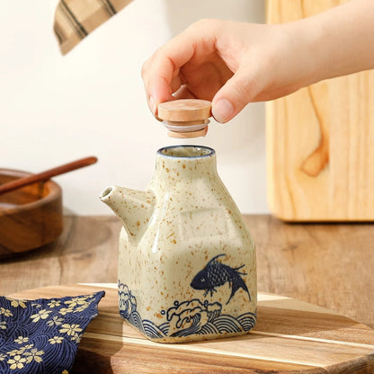 Elegant Ceramic Oil & Sauce Pourer for Your Kitchen
