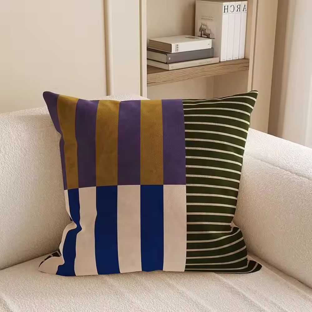 Chic Striped Throw Pillow Cover for Modern Homes