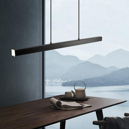 Sleek Adjustable LED Pendant Light - Minimalist Linear Ceiling Fixture