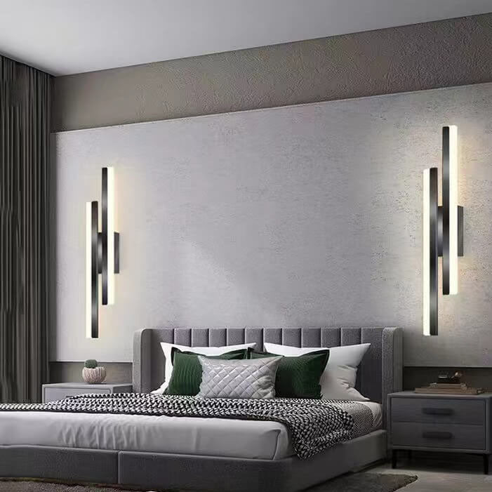 Contemporary Double Light LED Wall Fixture