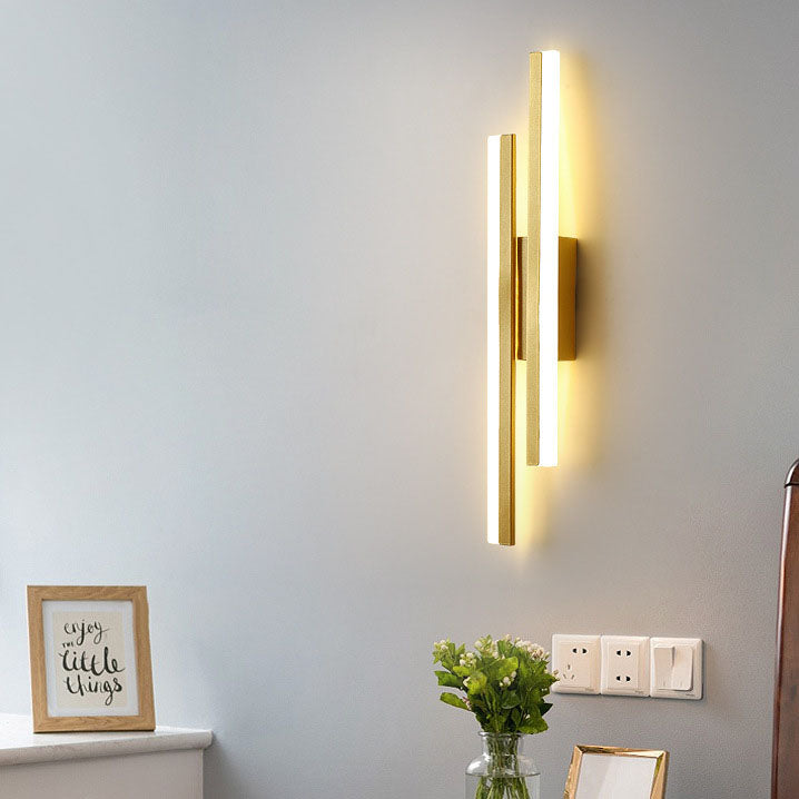 Contemporary Double Light LED Wall Fixture