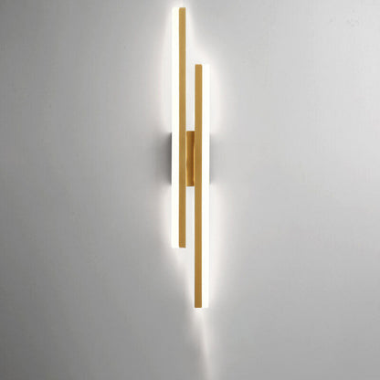 Contemporary Double Light LED Wall Fixture