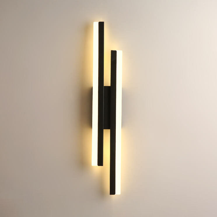 Contemporary Double Light LED Wall Fixture