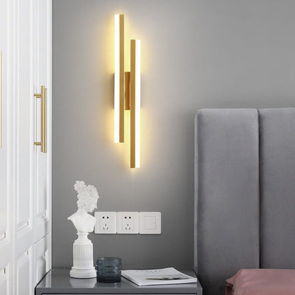 Contemporary Double Light LED Wall Fixture