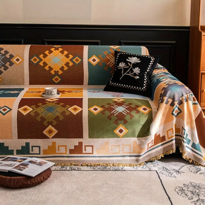 Chic Geometric Boho Sofa Protector