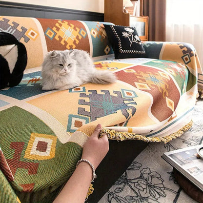Chic Geometric Boho Sofa Protector