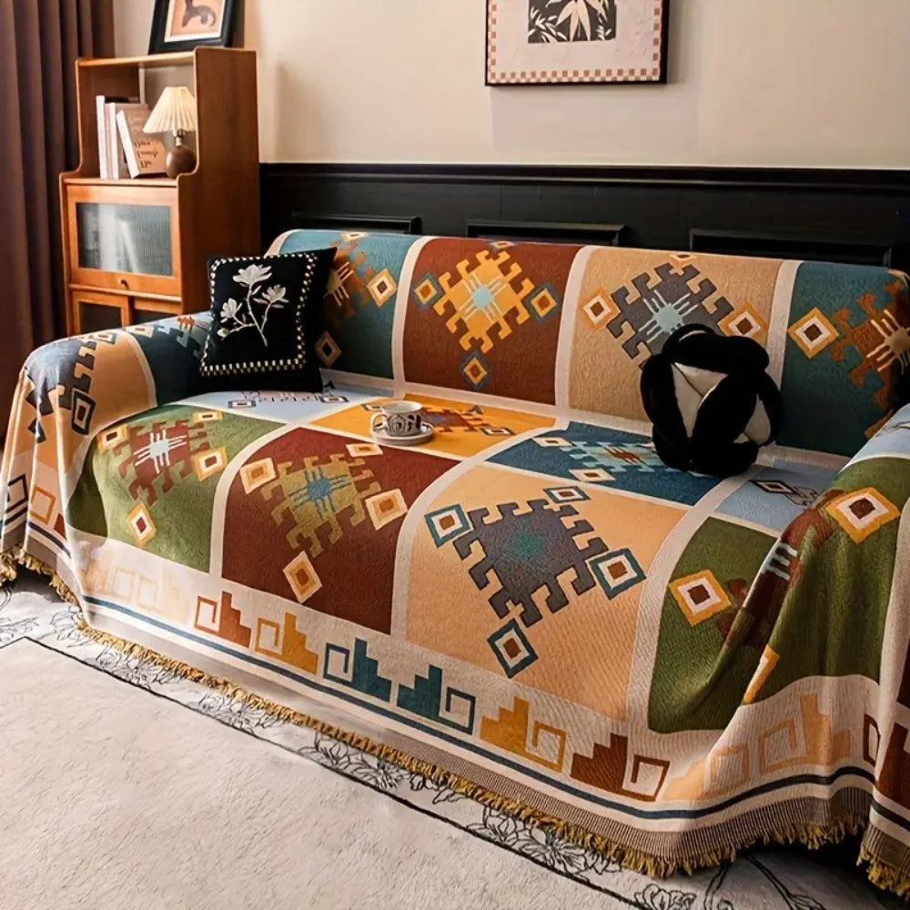 Chic Geometric Boho Sofa Protector