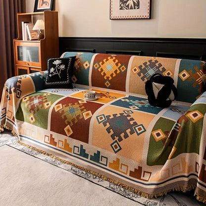 Chic Geometric Boho Sofa Protector
