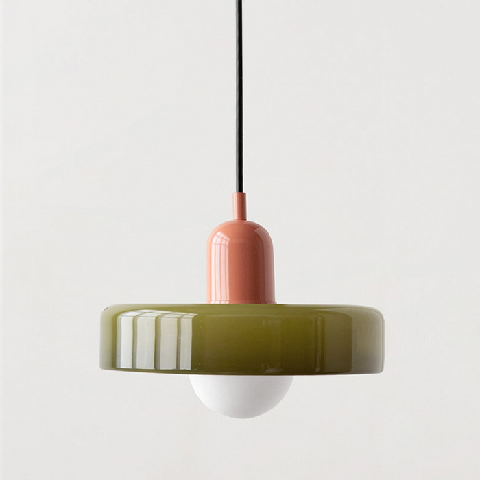 Modern Colorful Glass Pendant Light - Stylish Fixture for Living and Dining Areas