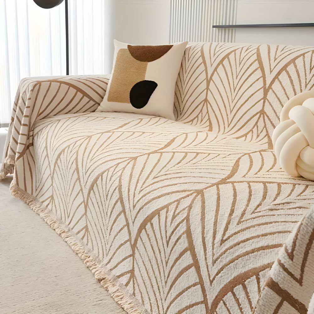 Chic Leaf Pattern Sofa Protector