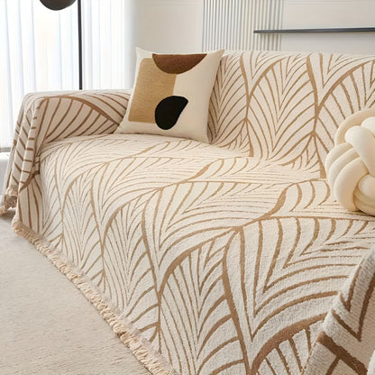 Chic Leaf Pattern Sofa Protector