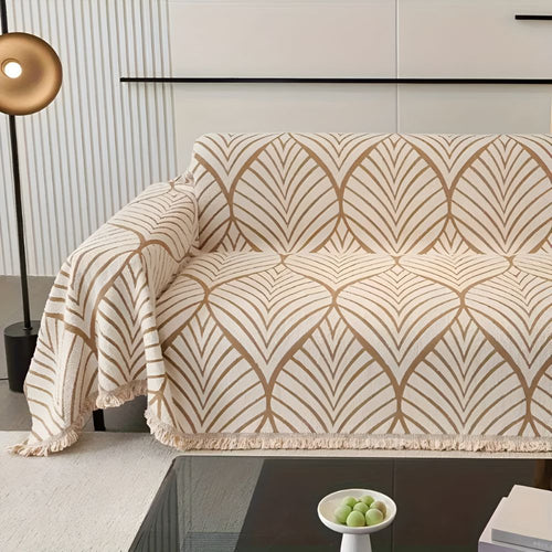 Chic Leaf Pattern Sofa Protector