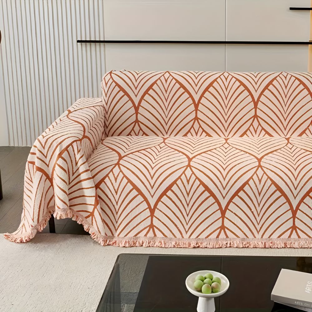 Chic Leaf Pattern Sofa Protector